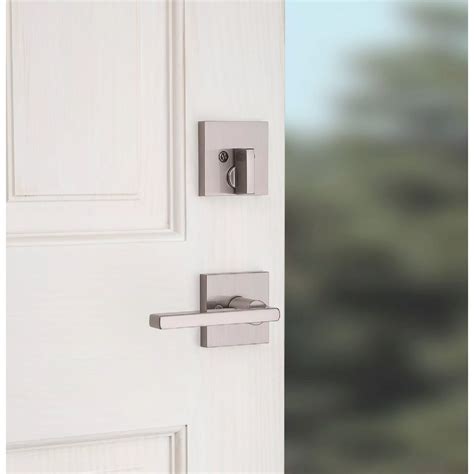 Kwikset Signature Series San Clemente Satin Nickel Entry Door Handleset