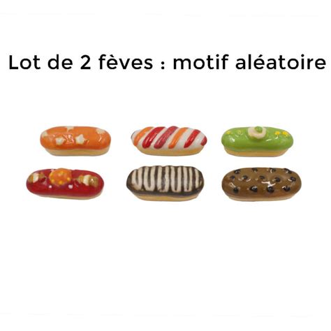 Lot de 2 fèves Galettes des Rois Fève thème pâtisserie modèle