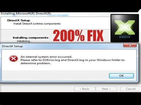 How To SOLVED DirectX Internal System Error Refer To Dxerror Log