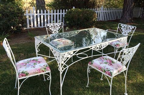 Antique Wrought Iron Patio Table And Chairs Patio Furniture