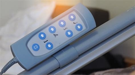 Closeup Remote Control Panel Of Electric Adjustable Bed Use For Adjust