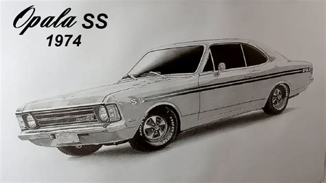 Opala Ss Desenho Realista Brazilian Muscle Car Drawing Youtube