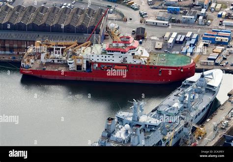 The New Antarctic Survey Ship RRS Sir David Attenborough At Cammell