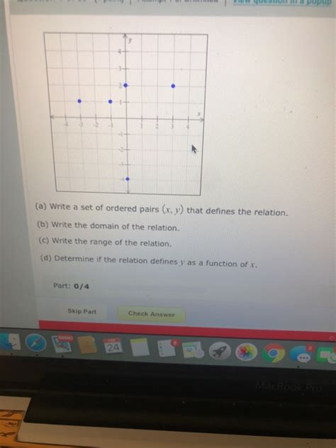 Solved A Write A Set Of Ordered Pairs R Y That Defines Chegg