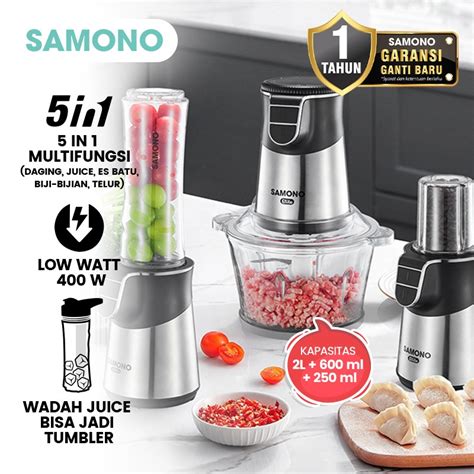 Jual SAMONO Magic Chopper 5 In 1 Multi Food Chopper Low Watt Penggiling