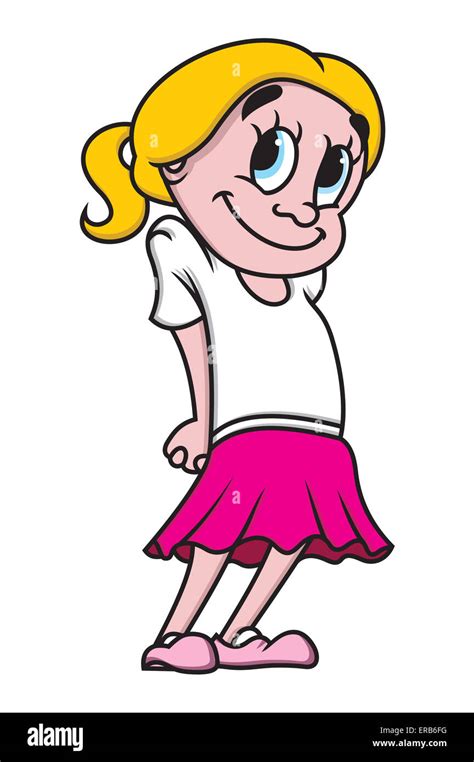 Vector Illustration Of The Cute Girl Stock Photo Alamy