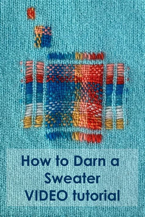 How To Darn A Sweater Video — Collingwood Norris Visible Mending