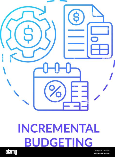 Incremental Budgeting Blue Gradient Concept Icon Stock Vector Image And Art Alamy