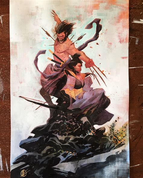 Matteo Scalera on Instagram: "#wolverine #japan #samurai #ronin #painting #marvel #comics # ...