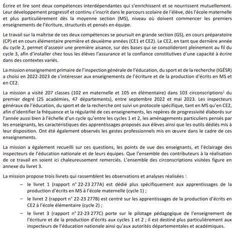 Une synthèse de létat des lieux de lenseignement de la production d