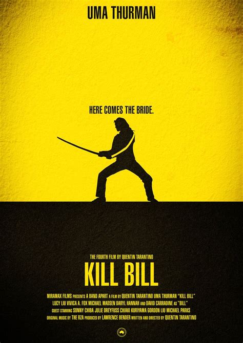 Kill Bill Vol1 Minimalist Movie Posters Alternative Movie Posters