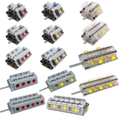 MOC Creative Technical Parts Kit V2 V4 V6 V8 V12 V14 Engine Cylinder ...