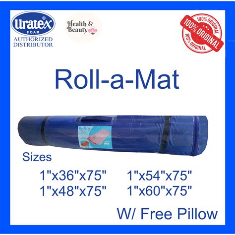 Uratex Roll A Mat With Free Pillow 1x36x75 Random Color Shopee Philippines