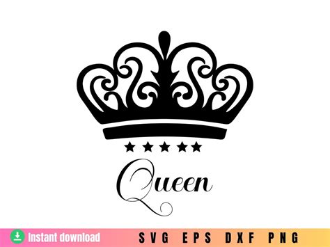 Queen Svg Queen Crown Svg Queen Clipart Crown Png Cut Files Etsy