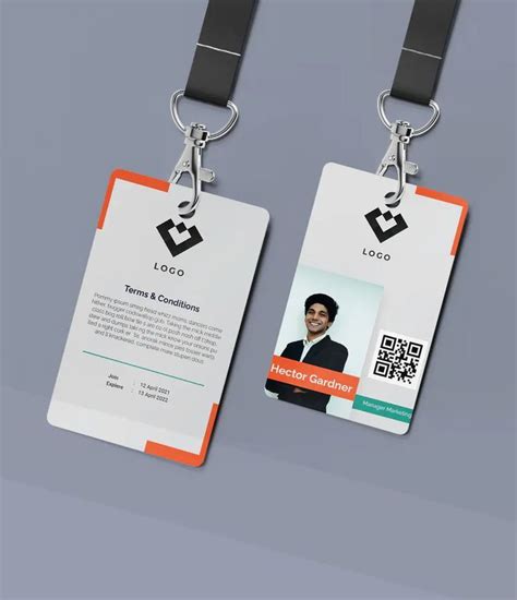 Two Id Cards With Lanyards Attached To Them