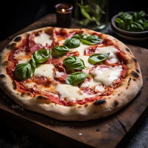 Premium Photo Delicious Neapolitan Pizza On A Board