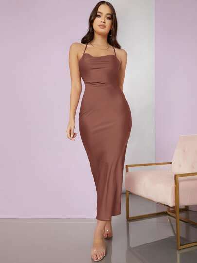 Satin Dresses Shein Uk