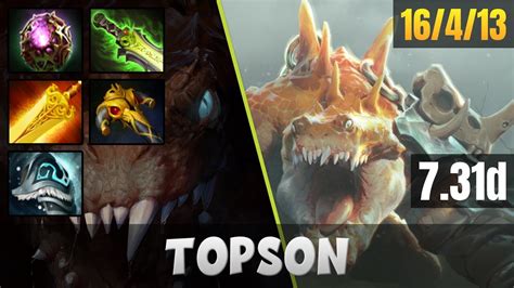 Topson Primal Beast Mid Lane Gameplay With Kills Dota Full Game