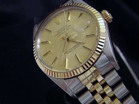 Mens Rolex Two Tone K Ss Datejust Champagne Sku Bcmt