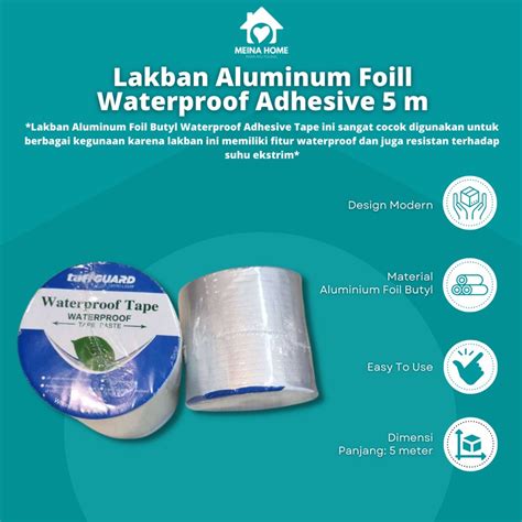 Jual Cod Lakban Alumunium Foil Lakban Adhesive Waterproof Cm X M