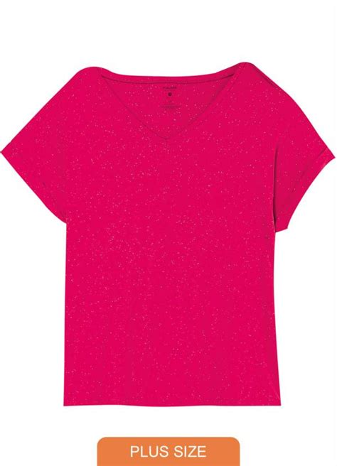 Malwee Plus Blusa Rosa Escuro Feminina B Sica