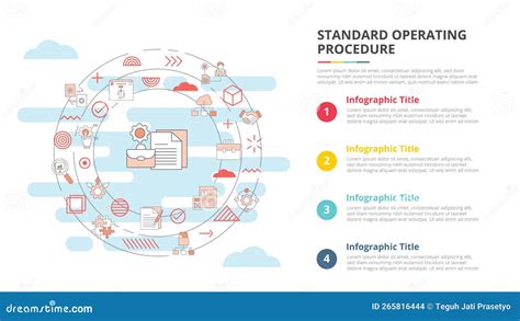 Sop Standard Operating Procedure Concept For Infographic Template