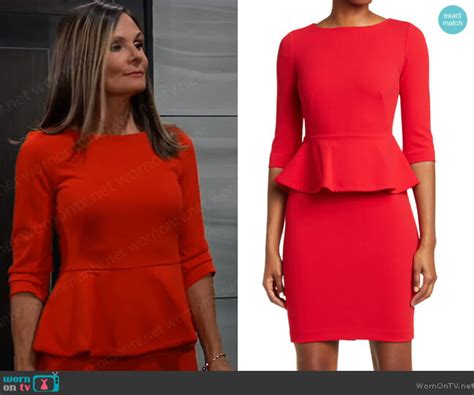 WornOnTV Lucys Red Peplum Dress On General Hospital Lynn Herring