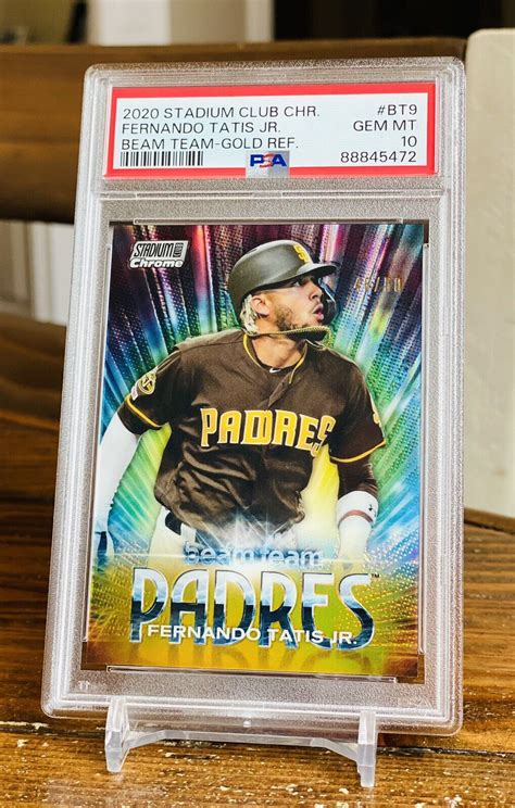 Fernando Tatis Jr Gold 50 Refractor PSA 10 2020 Stadium Club Chrome