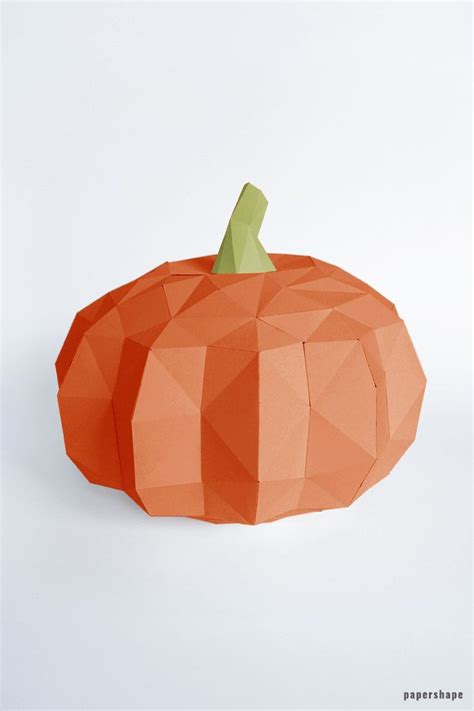 3d Papier Kürbis Papier kürbis Halloween basteln vorlagen Basteln