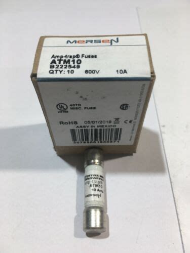 FERRAZ SHAWMUT MERSEN ATM10 ATM 10A 600V Trap Fuse JPSF538 Pack Of