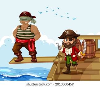 163 Pirate walking the plank Images, Stock Photos & Vectors | Shutterstock