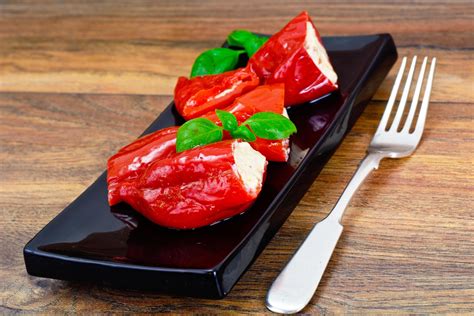 Paprika Stuffed With Goat Cheese 4437648 Stock Photo At Vecteezy