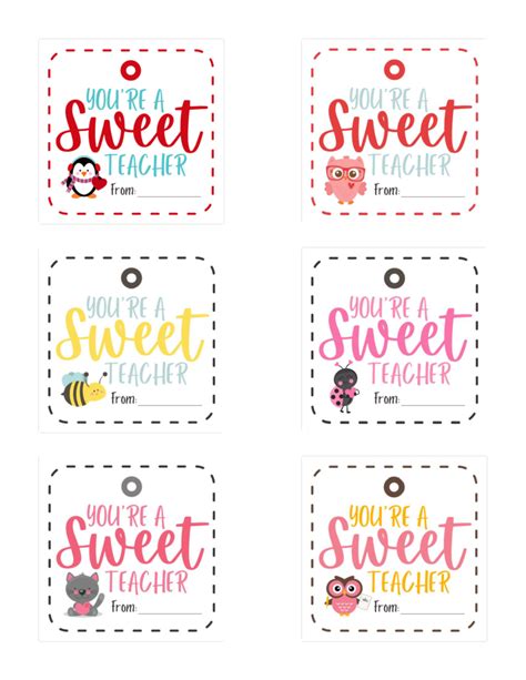 Teacher Appreciation Printable Tags