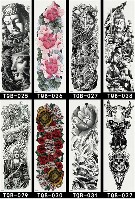 Fashion Full Arm Tattoo Sticker Waterproof Temporary Full Arm Tattoo