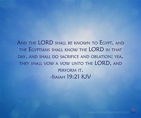 Isaiah 19:21 King James Version | Kjv, Scripture images, Scripture