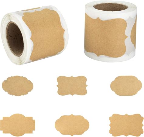 Irich Selbstklebend Kraftpapier Sticker 2 Rolle 300 Aufkleber