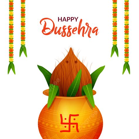 Durga Puja Clipart Vector Navratri Kalash Happy Dussehra And Durga