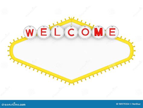 Blank Las Vegas Welcome Sign Stock Photography CartoonDealer