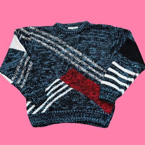 Vintage S Bachrach Acrylic Knit Sweater Depop