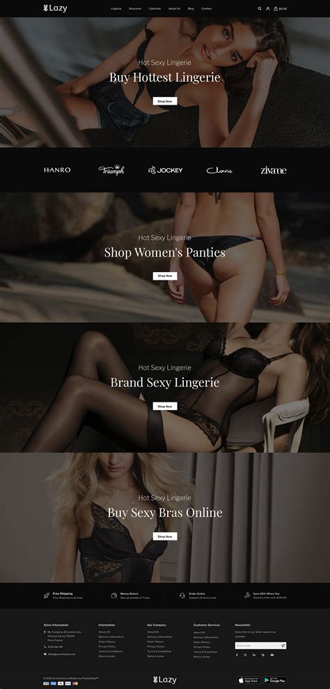 Lazy Lingerie Store Opencart X Responsive Theme By Codezeel Themeforest