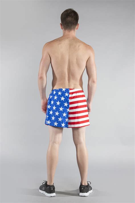 Men S American Flag 3 75 V Notch Shorts Boa