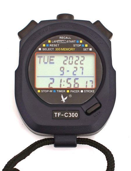 Секундомер профессиональный спортивный TF-C300, электронный 300 ячеек ...