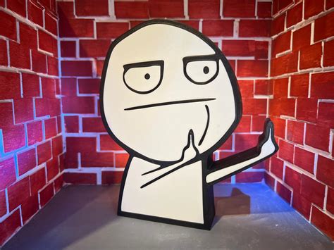 Middle Finger Meme Guy LED Funny Fuck You FU GUY STL File For D