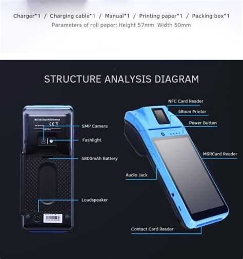 Psam Biometric Pos Terminal Vein Module Tds Cdma With Card Reader