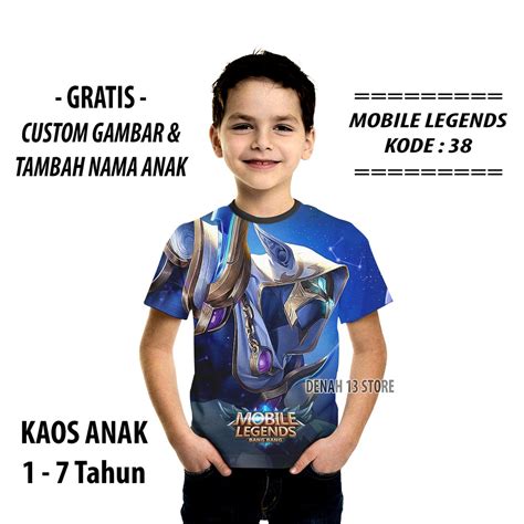 Jual Baju Kaos Anak Mobile Legends Hero Helcurt Scorpion Skin Zodiac 3d