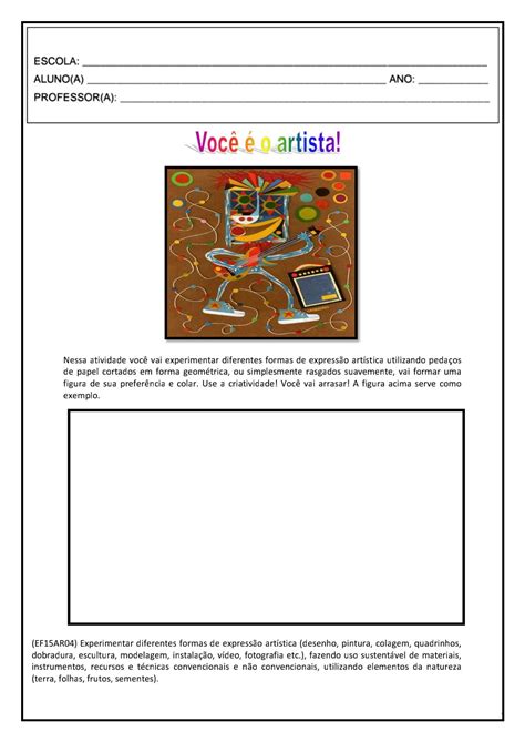 Atividade De Arte Para O 5o Ano - Atividade De Arte Para O 5º Ano - BAMEDU