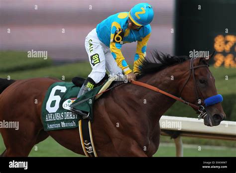 Hot Springs Arkansas USA 11th Apr 2015 American Pharoah With Jockey Victor Espinoza Aboard