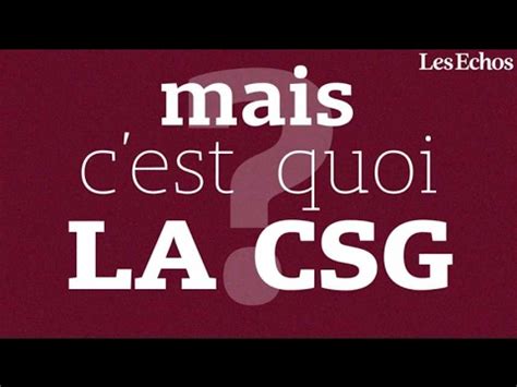 La CSG Va Augmenter Ok Mais Au Fait C Est Quoi La CSG YouTube