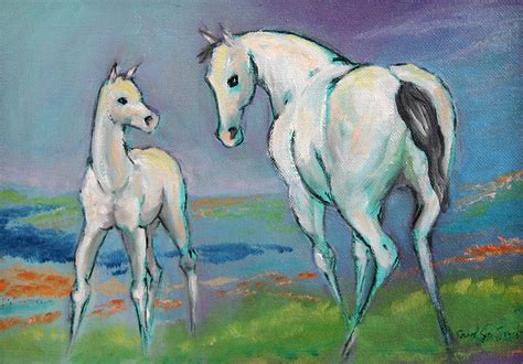 Mare And Foal Painting By Carol Jo Smidt Fine Art America