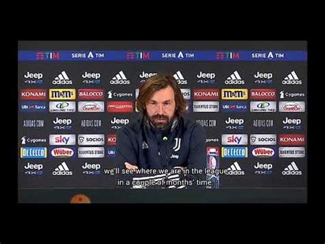 MILAN JUVENTUS CONFERENZA STAMPA ANDREA PIRLO YouTube